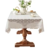 French retro garden tablecloths, dining tables and chairs, atmosphere decoration, balcony lace bay window cushions, light luxury home decoration materials, leisure outdoor solid wood tables and chairs Item Picture